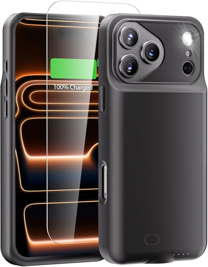 Battery Case for iPhone 17 Pro Max, Charging Case Charger 8500mAh Ultra-Slim by GINFOXI