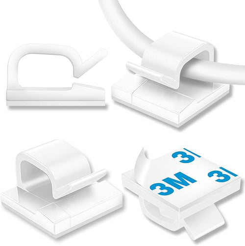 100Pcs Cable Clips, Adhesive Cable Organizer Cord Holder Wire Clip Wire by suoundey