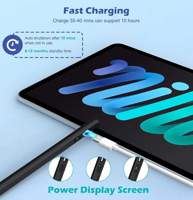 Moko Stylus Pens for Touch Screens, Fast Charge Stylus Pen for Apple - Image 3