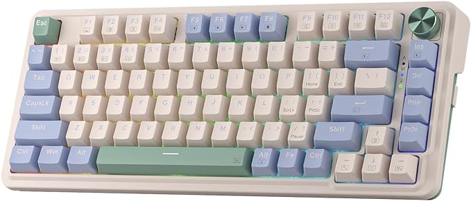 Redragon K673 PRO 75% Wireless Gasket RGB Gaming Keyboard, 3-Modes 81 Keys by REDRAGON