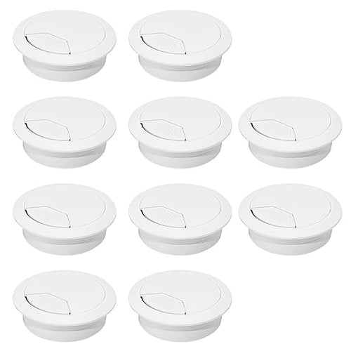 10 Pcs Desk Grommet 2" / 50 mm, Desk Cord Hole Cover, Cable Grommet ABS Plastic by EASYEAH