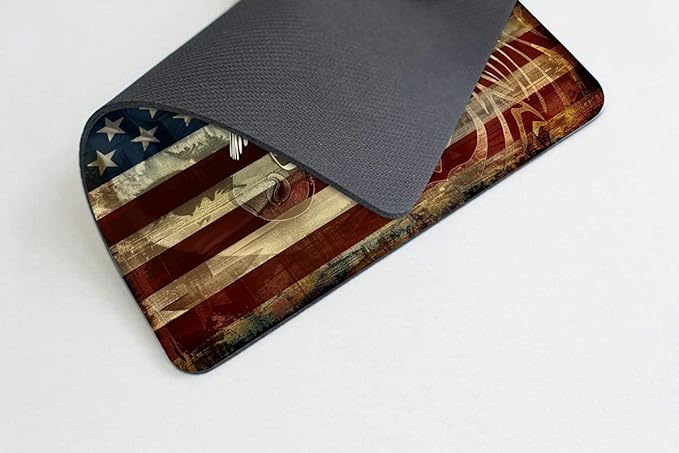 Square Mouse Pad Black and White Zebra and National Flag-1, Gaming Mouse Pads - Image 3