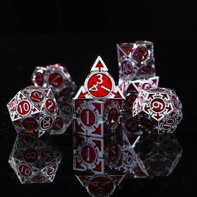 RULE DND Dice - Metal Polyhedral Set, Large Role Playing, MTG RPG Dice - Image 4