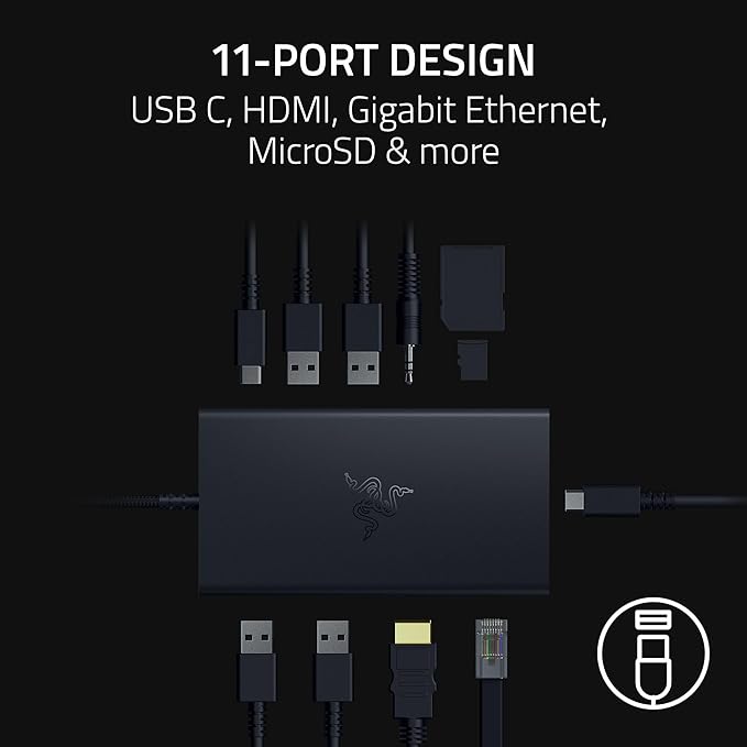 Razer USB C Dock 11-Port Travel Charging Station - Image 2