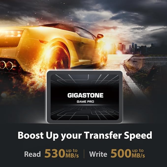 Gigastone SATA SSD 512GB 2.5 inch SSD 530MB/s Upgrade Laptop PC Memory and - Image 2