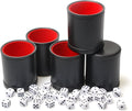 5 Pack PU Leather Dice Cup Set by RERIVER