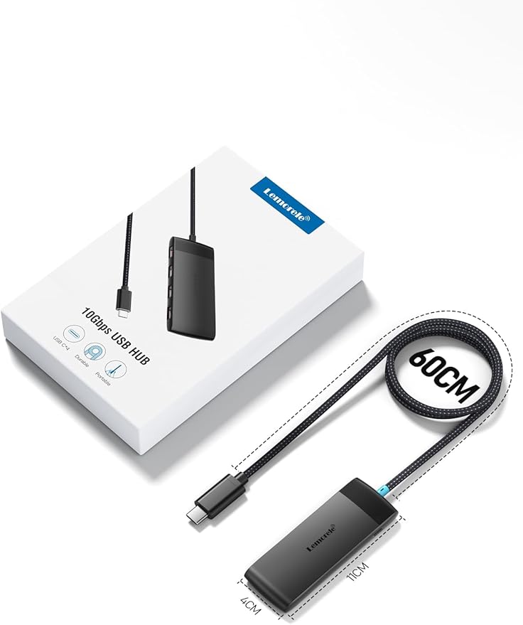 USB C Hub with 10Gbps 2 USB3.2 & 2 USB C 3.2, Charging Port, USB Port Extender - Image 4