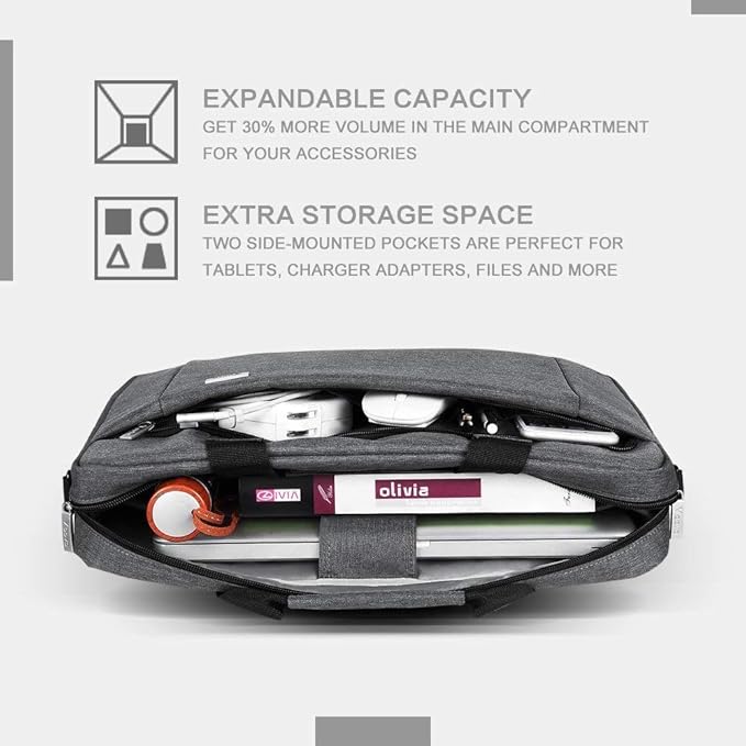 Voova Laptop Bag Case 17 17.3 Inch Computer Sleeve Messenger Bag - Image 2