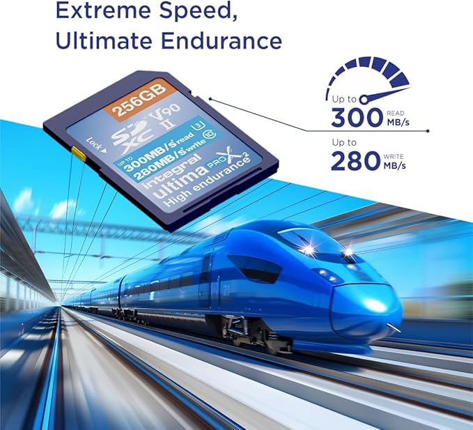 Integral 256GB UHS-II SD Card V90 Up to 300MBs Read and 280MBs Write Speed - Image 3