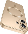 Magnetic for iPhone 16 Plus Case Slim Soft Silicone Bumper Shockproof Metallic by LEKEVO