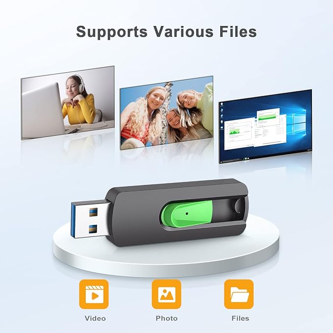 Aiibe 128GB Flash Drive 3.0 2 Pack, Upgraded 130MB/s USB 3.0 Flash Drive High - Image 4