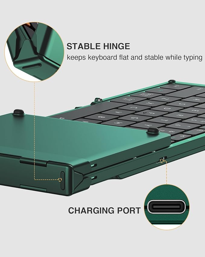 ProtoArc Foldable Bluetooth Keyboard, XK01 Folding Wireless Portable Keyboard - Image 8