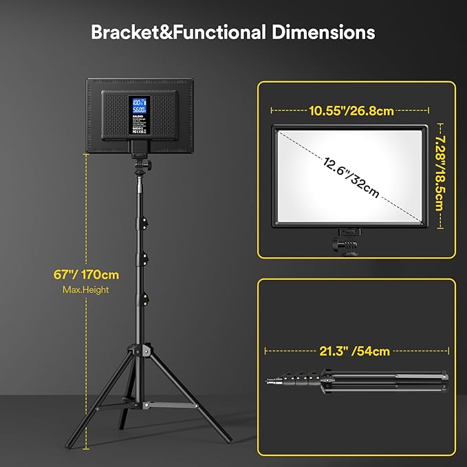 RALENO 13" LED Video Light Panel, Studio Lights - Image 8