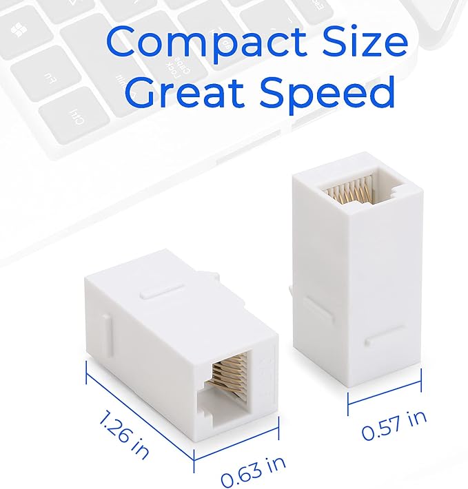 Rapink RJ45 Coupler Inline Adapter Keystone, Female to Female Network Connector - Image 5