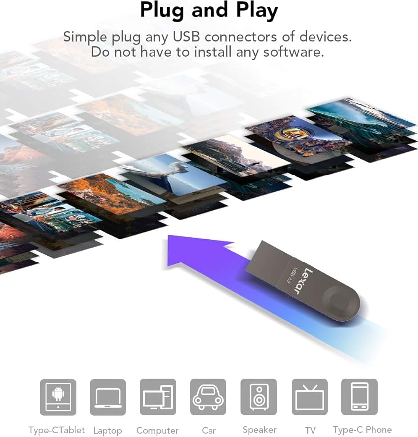 Lexar E32C 128GB Type-C USB Flash Drive, USB-A&USB-C 3.2 Gen 1 Dual Drive OTG - Image 2