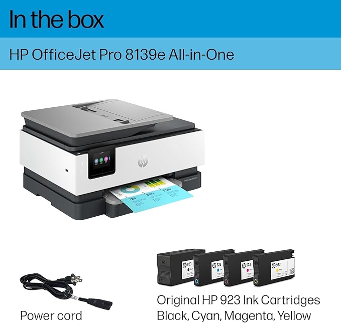 HP OfficeJet Pro 8139e Wireless All-in-One Color Inkjet Printer, Duplex - Image 4
