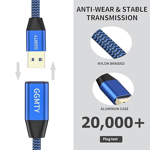 USB 3.0 Extension Cable 6ft, Type A Male to Female Extension Cord Durable - Image 3