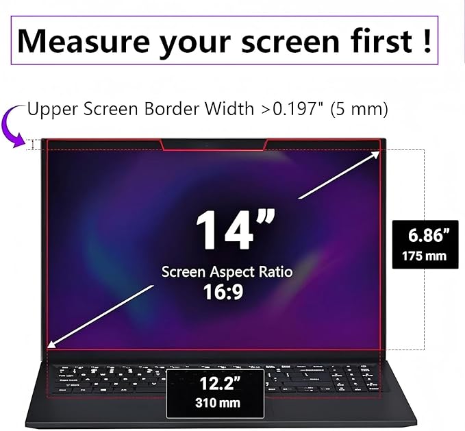 14-inch magnetic privacy screen, suitable - Image 2