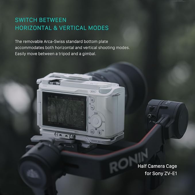 Tilta Full Camera Cage for ZV-E1 | Cold Shoe, NATO Rail, M3 and 1/4"-20 Threads - Image 2