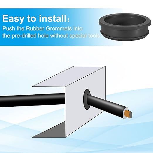 PATIKIL 56.6mm / 2-1/4 Inch Drill Hole, 2 Inch ID Rubber Grommets - Image 4