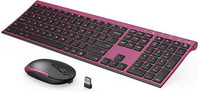Wireless Keyboard and Mouse, Vssoplor 2.4GHz Rechargeable Compact Quiet by VssoPlorWirelesskeyboardMouse