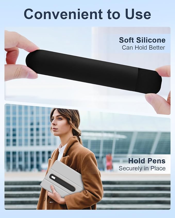 eZAKKA Silicone Pencil Holder For Most Pens, 7.8 inch Self-Adhesive Stick To - Image 5