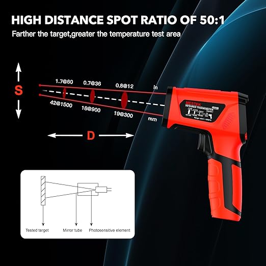 MESTEK Infrared Thermometer Temperature Gun, -40℉~3632℉, Non Contact Digital - Image 5