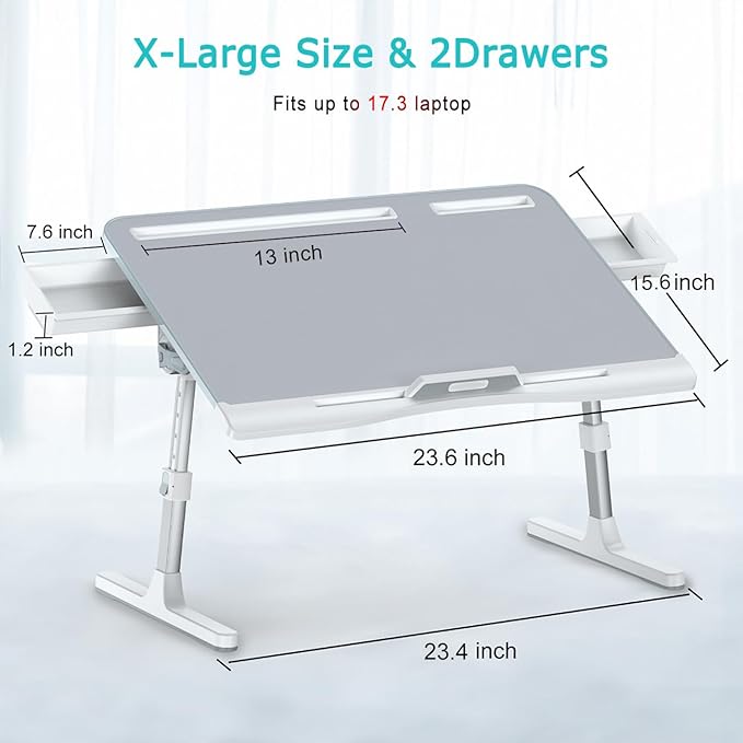 Laptop Bed Tray Desk, Foldable and Adjustable Lap Table - Image 6