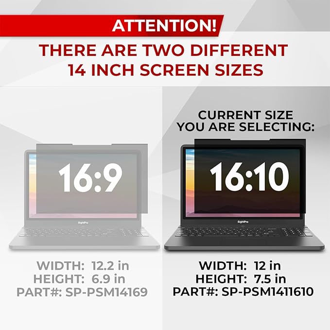 Magnetic Laptop Privacy Screen 14 Inch 16:10 - Image 3