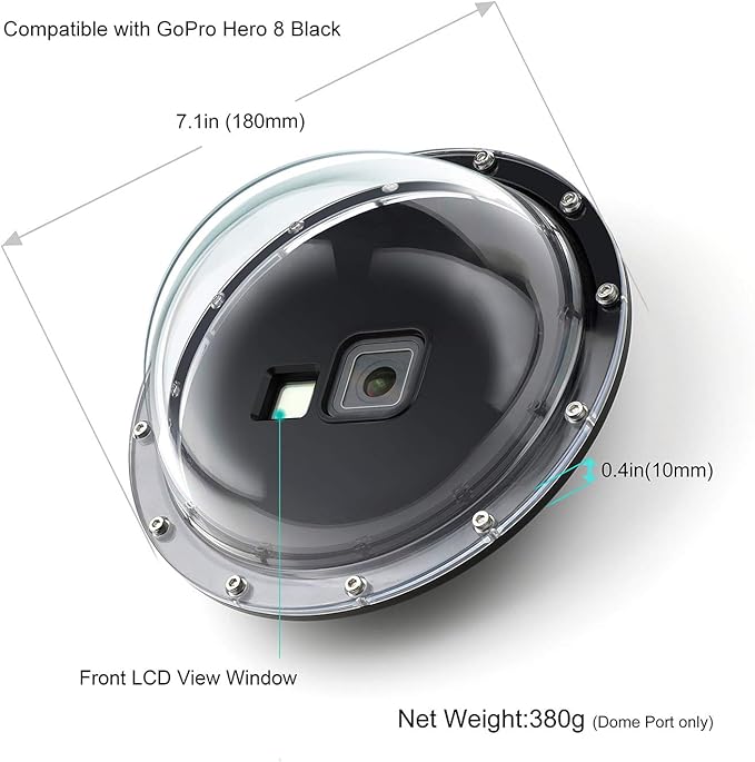 Dome Port for GoPro Hero 8 Black, Dome Port Lens - Image 4