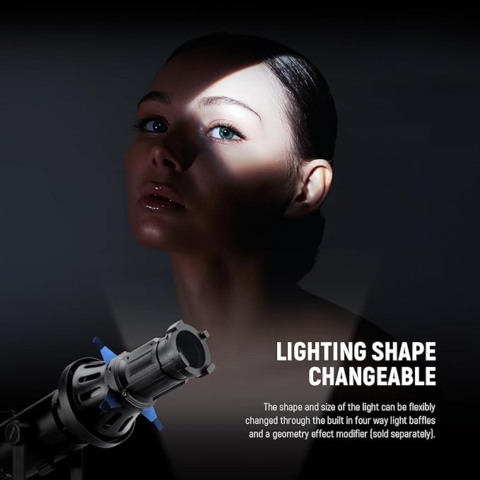 NEEWER Spotlight Snoot with 40° Projection Lens, Adjustable Focus, 16 Metal - Image 6