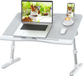 Laptop Bed Desk with Adjustable Heights and Angles, Upgraded-Sturdy Foldable by KLEAR