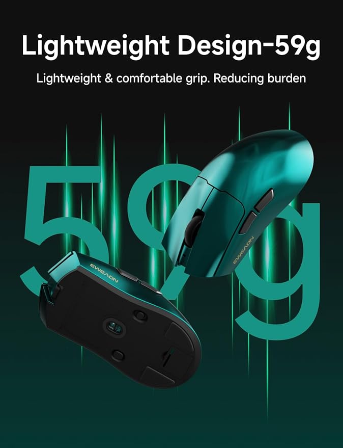 S9 Max Wireless Gaming Mouse, 59G Ergonomic Computer Mouse, Triple Modes - Image 8