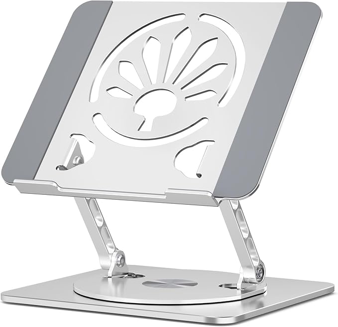 Adjustable Laptop Stand for Desk-360° Rotating Foldable Laptop Holder Ergonomic - Image 8