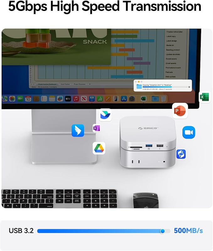 ORICO MiniMate SE Mac mini M4 2TB Storage & Docking Station, External SATA SSD - Image 5