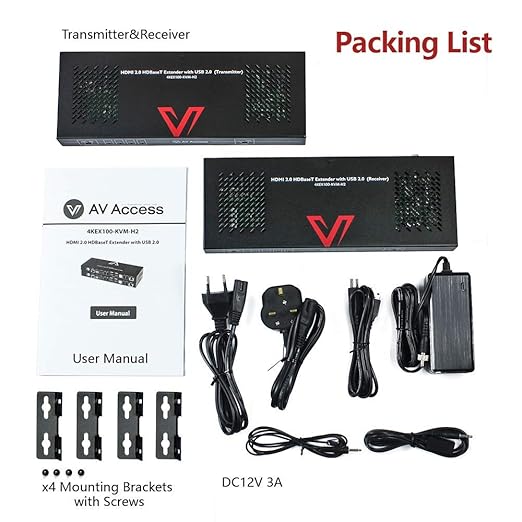HDBaesT HDMI USB KVM Extender 4K60Hz 4:4:4 18Gbps 1080P HDR 330ft Over - Image 6
