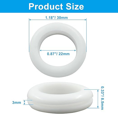 12 Pcs Rubber Grommets, 7/8" Inside Diameter 1" Drill Hole Rubber Wire Grommets - Image 2