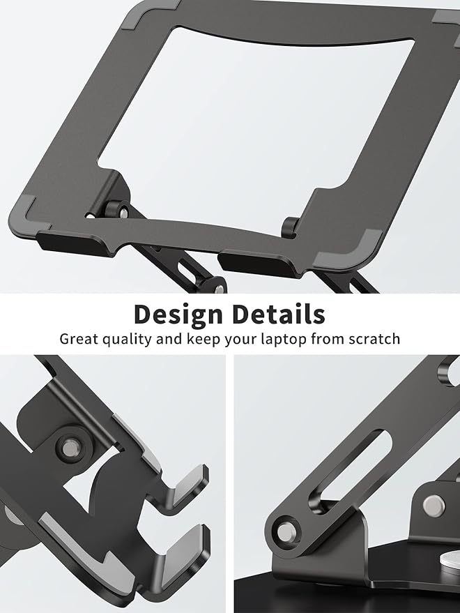 SOUNDANCE Laptop Stand with 360° Rotating Base, Ergonomic Computer Riser - Image 6