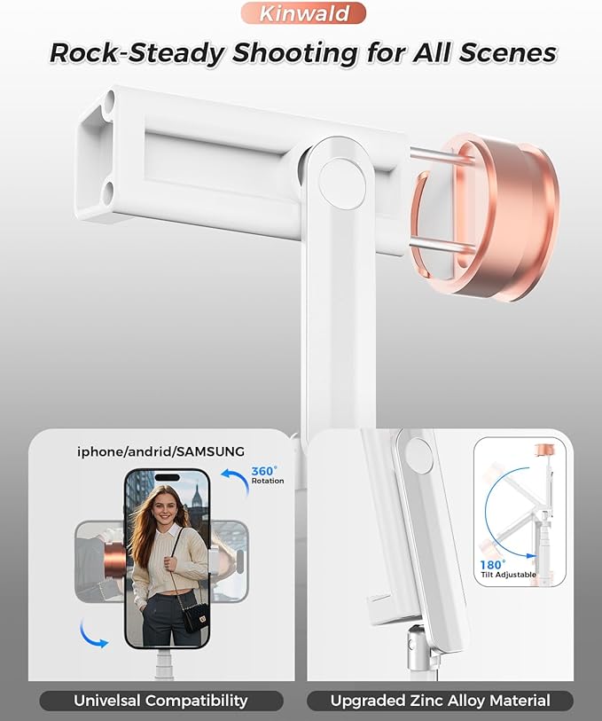 Selfie Stick Tripod for iPhone & Android, Portable Phone Tripod Stand - Image 6