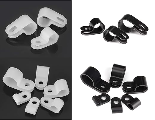 Bigtrans 305 Pcs Nylon Plastic R-Type Wire Clips 1/4" 5/16" 3/8" 1/2" 3/4" - Image 5