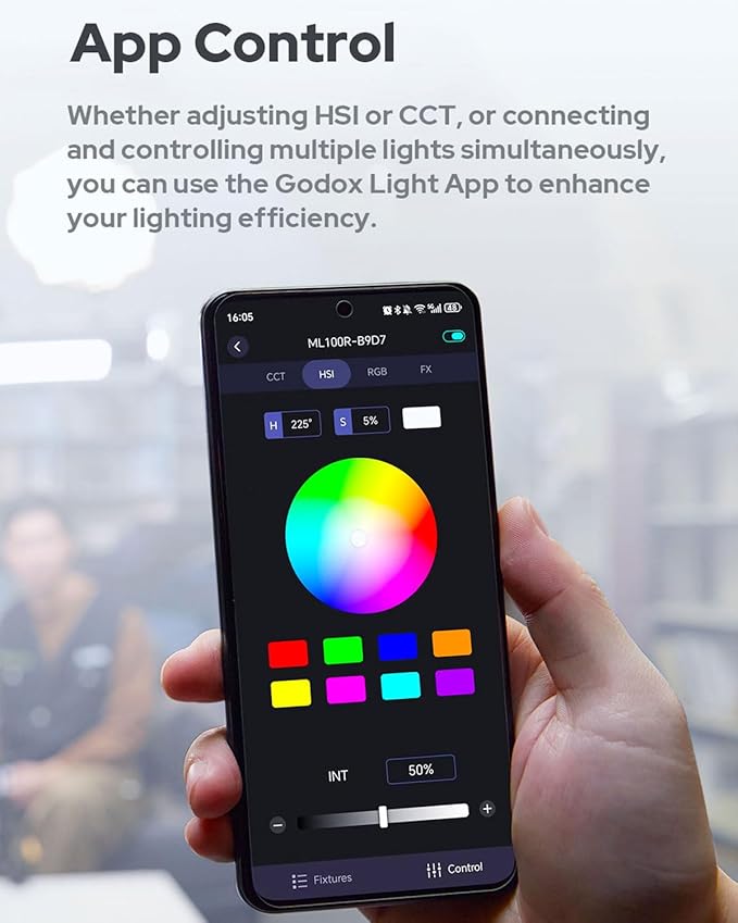 Godox ML100R 110W RGB Portable LED Video Light, 1800K-10000K, Full HSI & CCT - Image 7