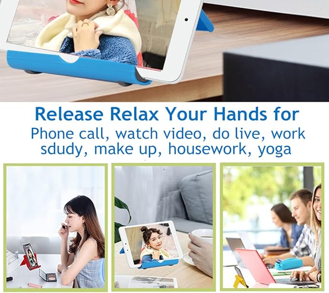 Cell Phone Stand for Desk Foldable Cell Phone Holder Desk Tablet Holder Mobile - Image 4