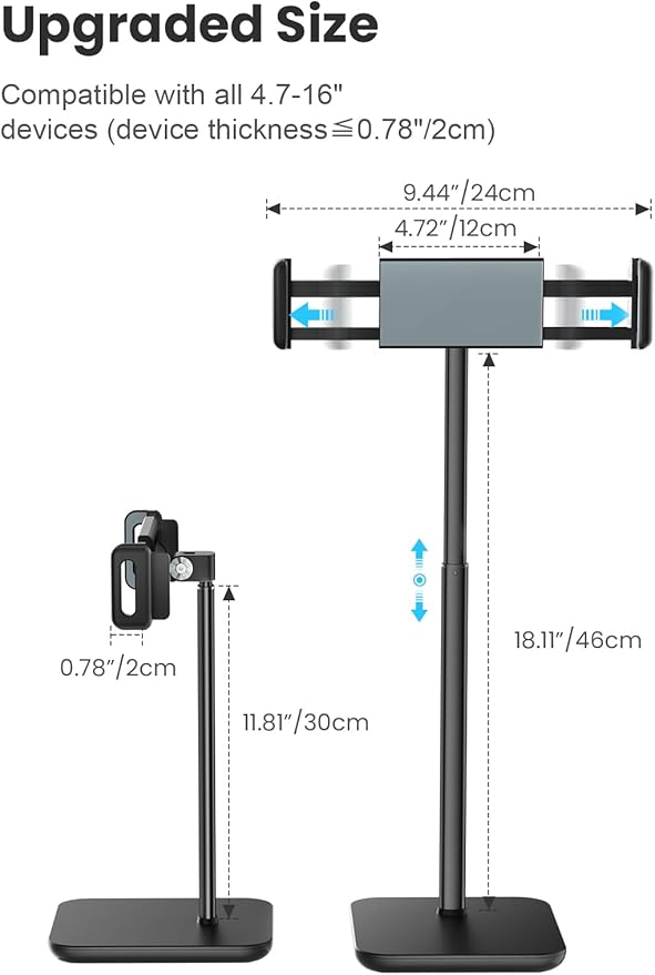 tounee Portable Monitor & Tablet Holder Stand, 4.4lb Holding Strength, Height - Image 6