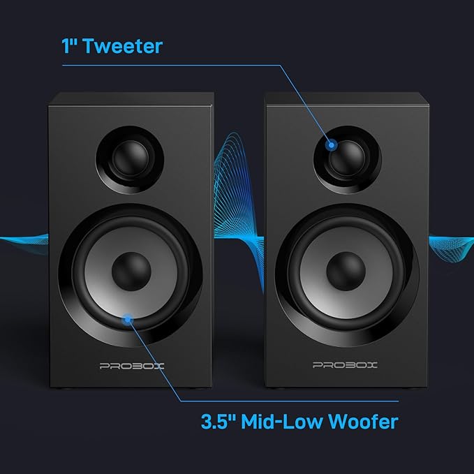 BT16 HiFi Bookshelf Speakers 3.5" Woofer - Image 8