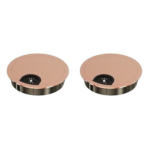 2 Pack Desk Grommet 2 Inch 50mm, Zinc Alloy Computer Desk Wire Hole Cover by Unknown