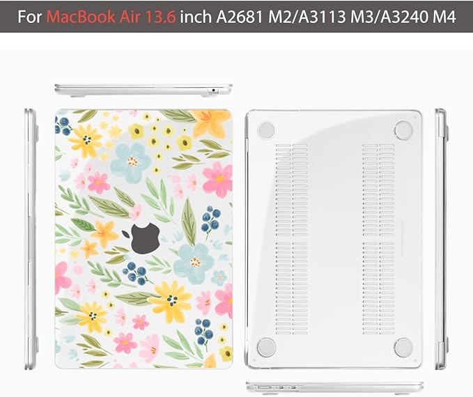 Teryeefi for MacBook Air 13.6 inch Case M4 A3240/M3 A3113/M2 A2681, Hard Shell - Image 7