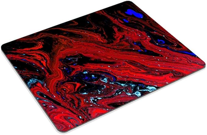 Red Magma Marble Mouse pad Customized Mousepad Non-Slip Rubber Base Mouse Pads - Image 2