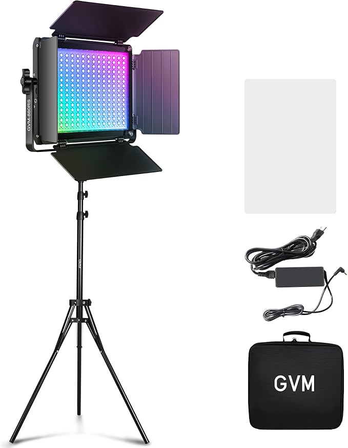 GVM Upgraded 60W RGB LED Video Light by GVMGreatVideoMaker
