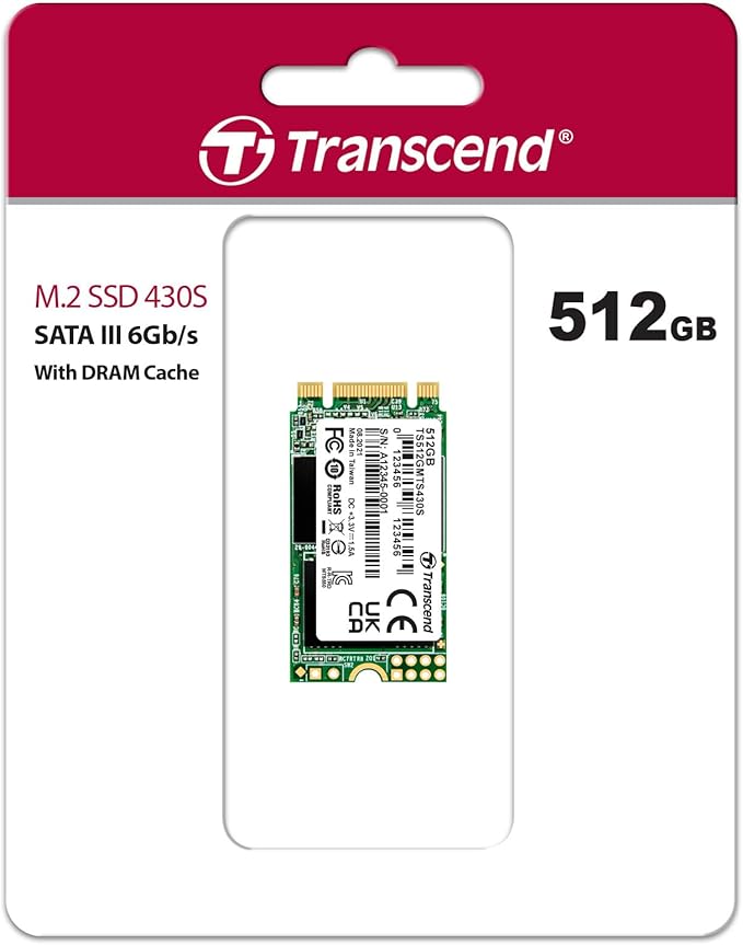 Transcend 512GB M.2 2242 SATA III SSD - Image 2