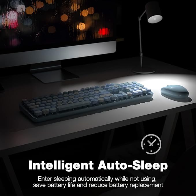 KNOWSQT Wireless Keyboard and Mouse Combo, - Image 5